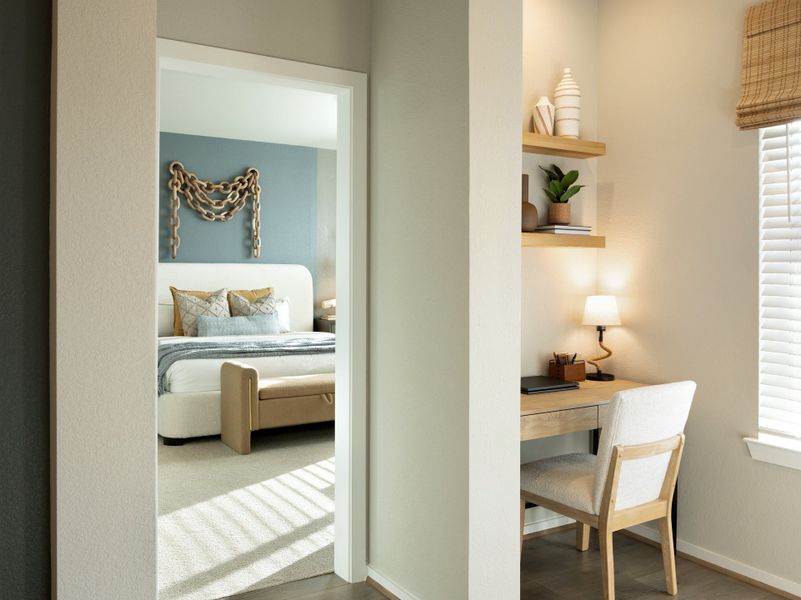 Furnished interior in a model home at Sanford Farms - Premier Series in Waller (Image 14).