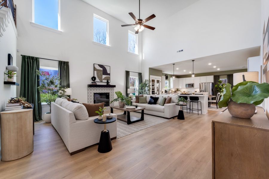 Furnished interior in a model home at Brush Creek in Fairview (Image 8).