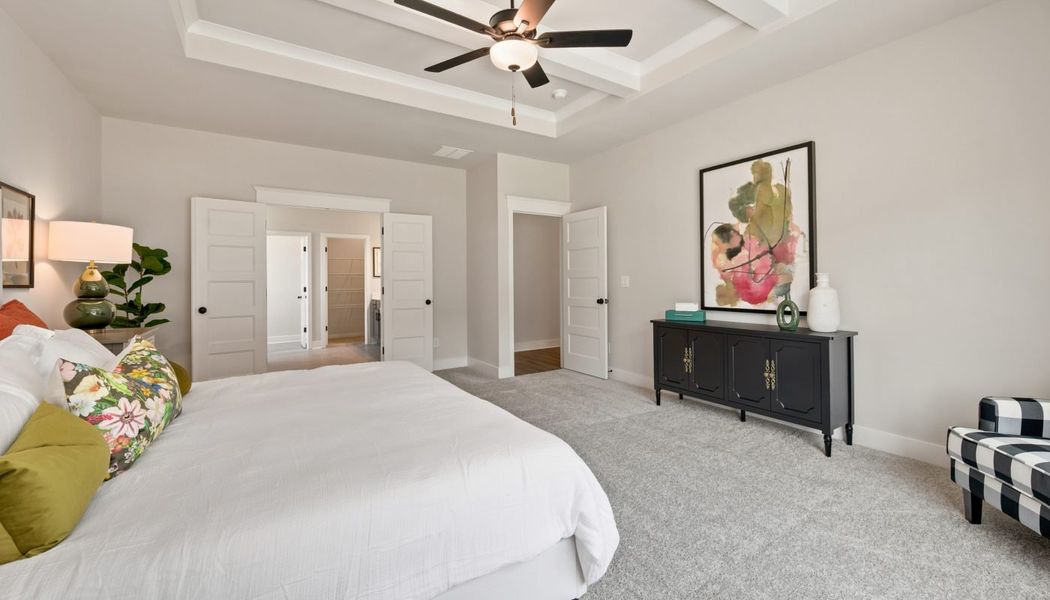 Furnished interior in a model home at Fowler Farms in Auburn (Image 90).