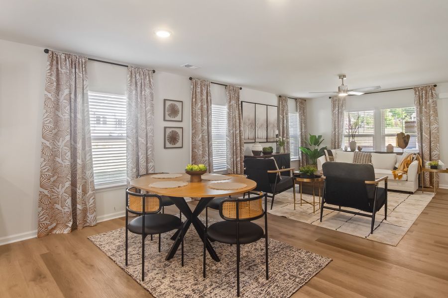 Furnished interior in a model home at Pinehaven in Laurens (Image 9).