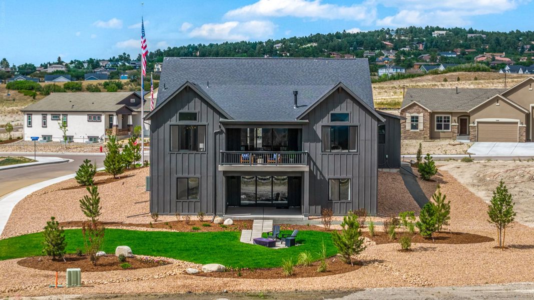 Front exterior of a home in the Jackson Creek community, located in Monument, CO (Image 40).