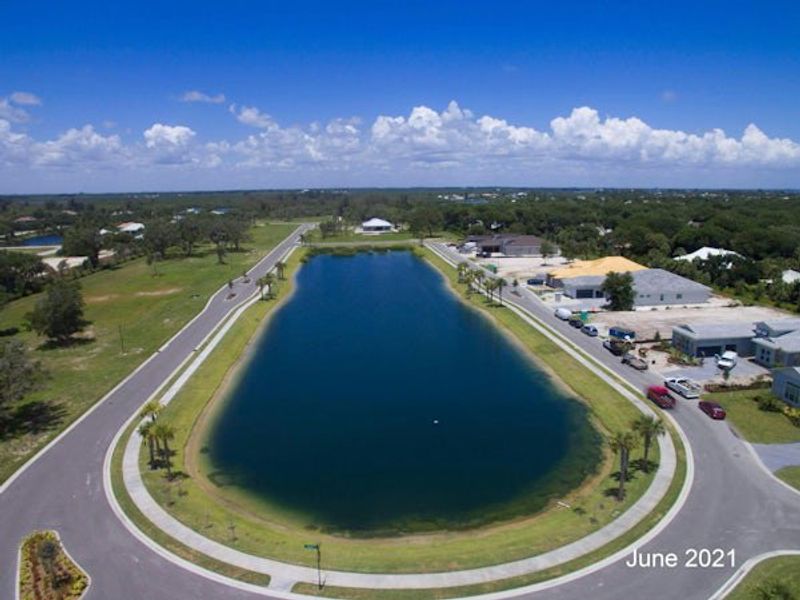Aerial view of the The Strand community in Vero Beach, FL, showing layout and nearby surroundings (Image 37).
