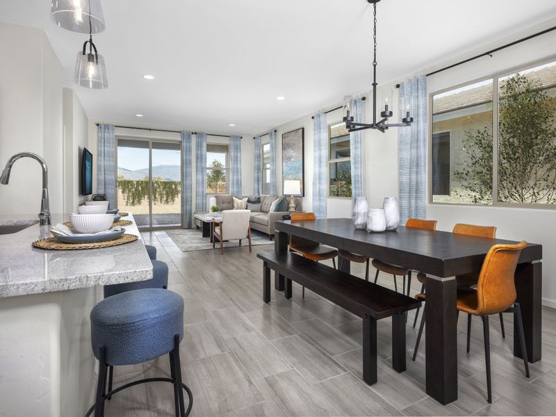 Great room in the Grayson floorplan at Hanson Ridge.