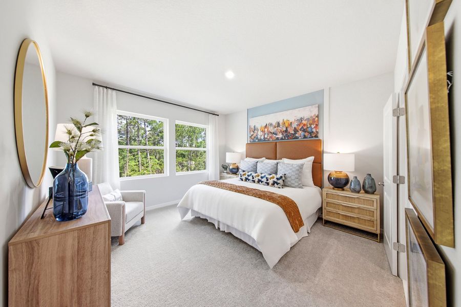 Furnished interior in a model home at Preserve at The Cays – The Harbor Series in Daytona Beach (Image 10). Furnished interior in a model home at Preserve at The Cays – The Harbor Series in Daytona Beach (Image 10).