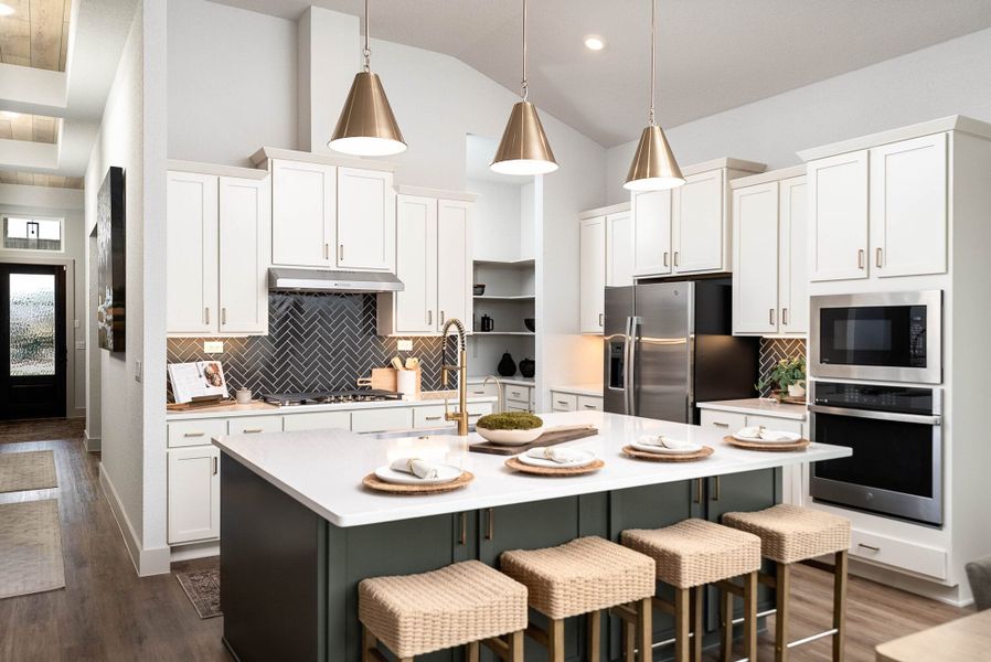 Furnished interior in a model home at Weltner Farms 60’s in New Braunfels (Image 8).