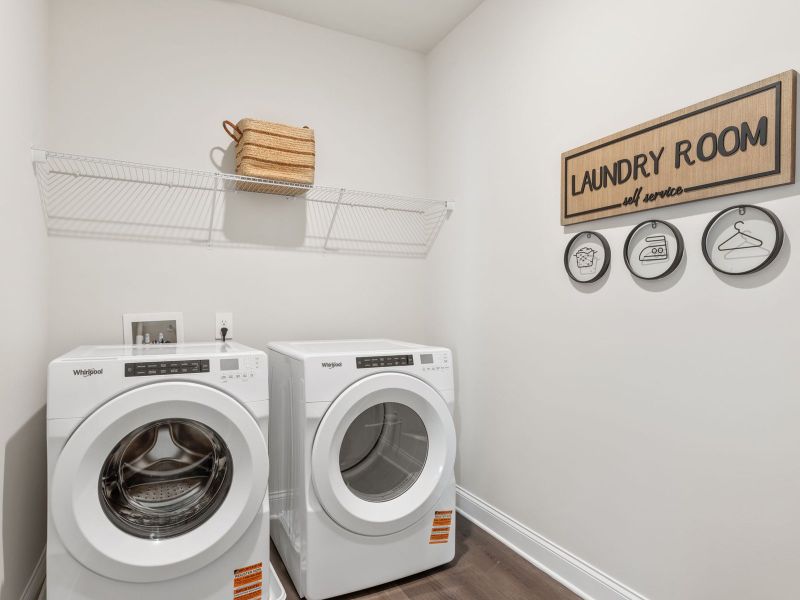 Our homes come complete with a washer and dryer to make moving easier.