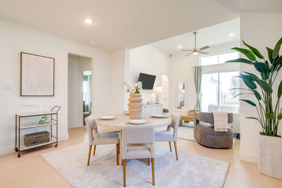 Furnished interior in a model home at MidTowne in Midlothian (Image 31).