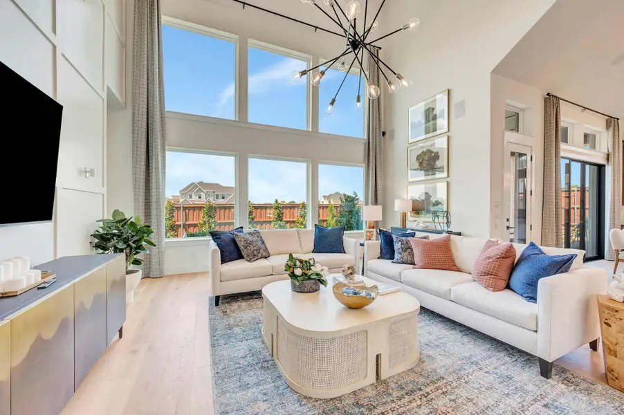 Furnished interior in a model home at Whyburn Manor Series in Flower Mound (Image 3).