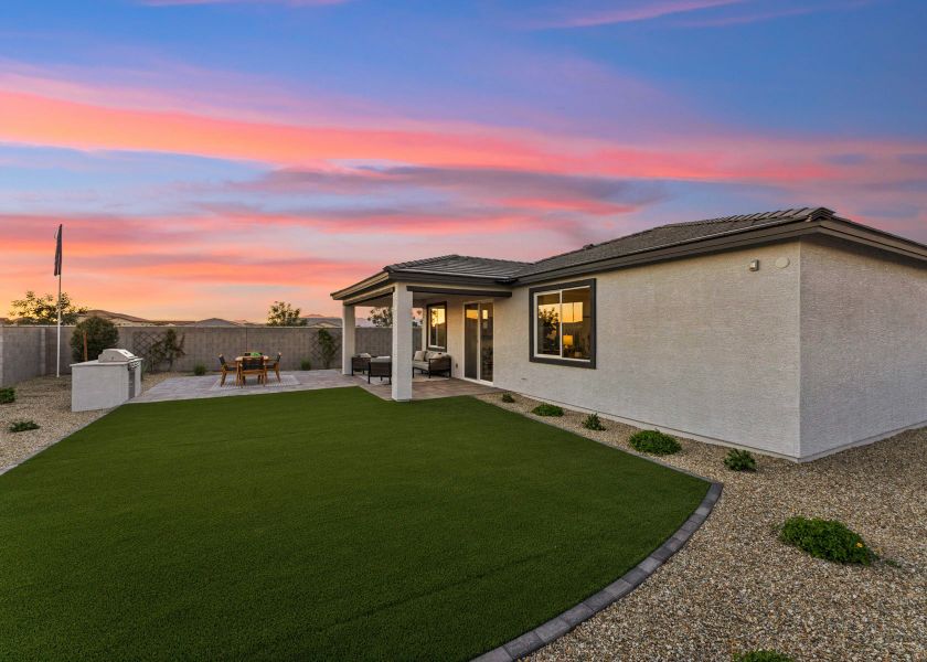 A house with a large yard.