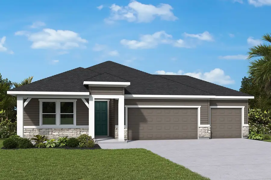 Front exterior of a home in the The Preserve at Laurelton – Canopy Collection community, located in Green Cove Springs, FL (Image 3).