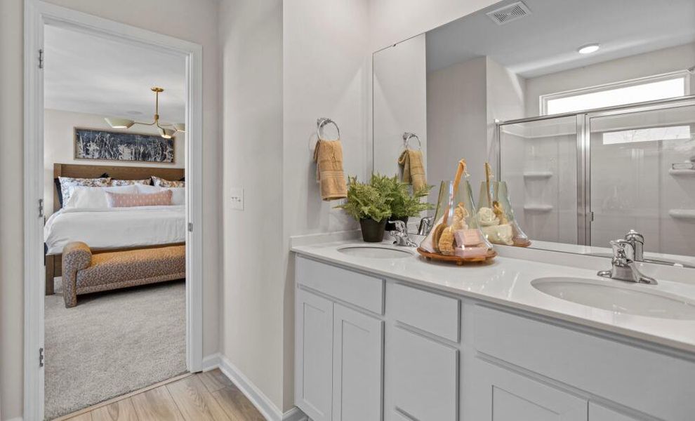 Furnished interior in a model home at Chandler Ridge in McLeansville (Image 19).