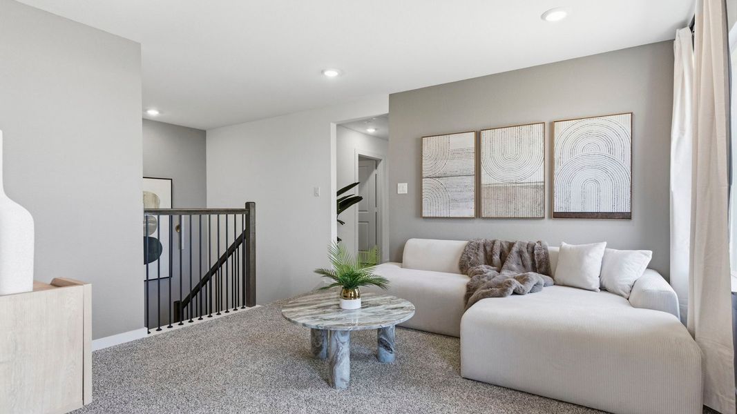 Furnished interior in a model home at Murphy Village in Missouri City (Image 16).