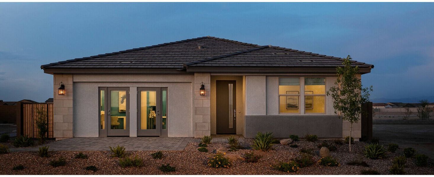 Front exterior of a home in the Tortosa community, located in Maricopa, AZ (Image 4).