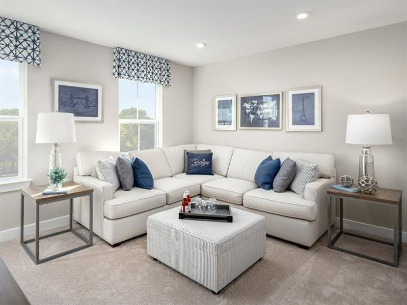Flexible loft spaces give everyone room to relax, play, or unwind. Flexible loft spaces give everyone room to relax, play, or unwind.