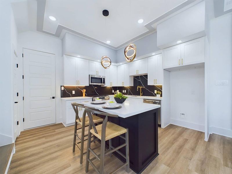 Furnished interior in a model home at Orange Spring Homes in Houston (Image 36).