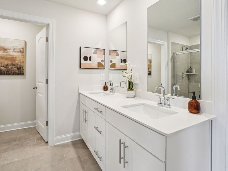 Furnished interior in a model home at Crestview - Legacy Series in Hermitage (Image 13). Furnished interior in a model home at Crestview - Legacy Series in Hermitage (Image 13).