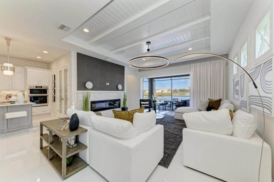 Furnished interior in a model home at The Willows in Parrish (Image 31). Furnished interior in a model home at The Willows in Parrish (Image 31).