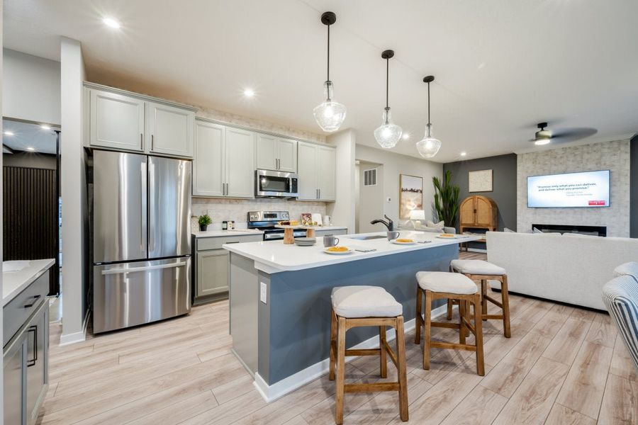 Furnished interior in a model home at Three Rivers in Rome (Image 22).
