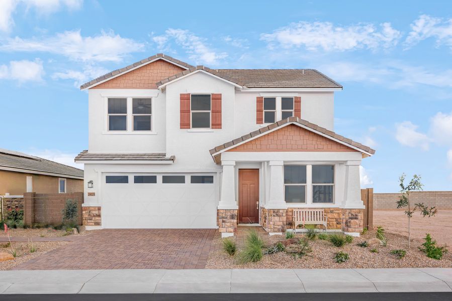 Front exterior of a home in the Montana Vista: Highland community, located in Buckeye, AZ (Image 4). Front exterior of a home in the Montana Vista: Highland community, located in Buckeye, AZ (Image 4).