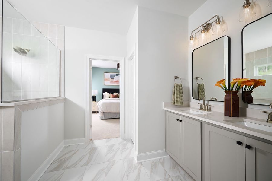 Furnished interior in a model home at Hidden Springs - The Park Collection in Smyrna (Image 12).