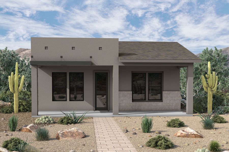 Front exterior of a home in the Preserve Ranch community, located in Scottsdale, AZ (Image 9). Front exterior of a home in the Preserve Ranch community, located in Scottsdale, AZ (Image 9).