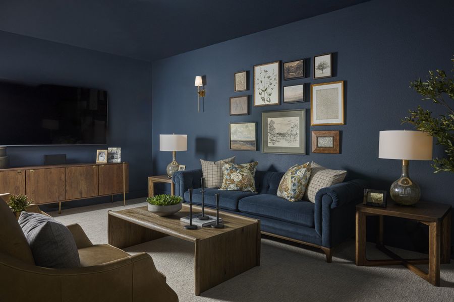 Furnished interior in a model home at Park Place - 80' Lots in Prosper (Image 41).