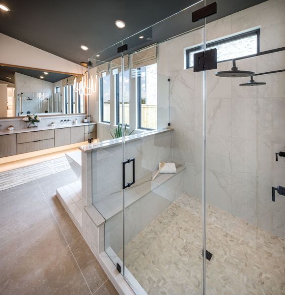 Furnished interior in a model home at Bridgeland in Cypress (Image 25).