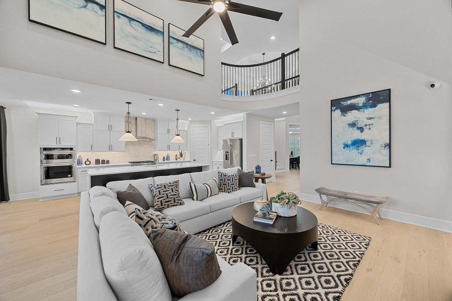 Furnished interior in a model home at Lakeside at Tessera - 50' in Lago Vista (Image 15). Furnished interior in a model home at Lakeside at Tessera - 50' in Lago Vista (Image 15).