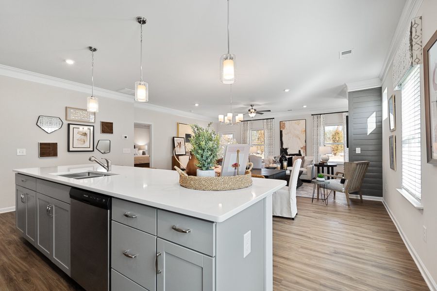 Furnished interior in a model home at Vandiver Creek in South Fulton (Image 18).
