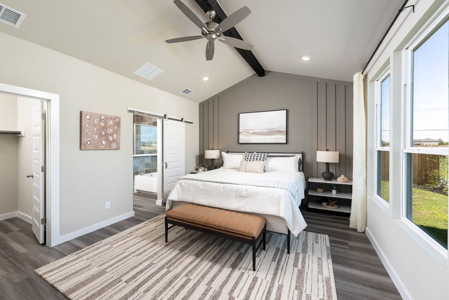 Furnished interior in a model home at August Fields in New Braunfels (Image 22). Furnished interior in a model home at August Fields in New Braunfels (Image 22).