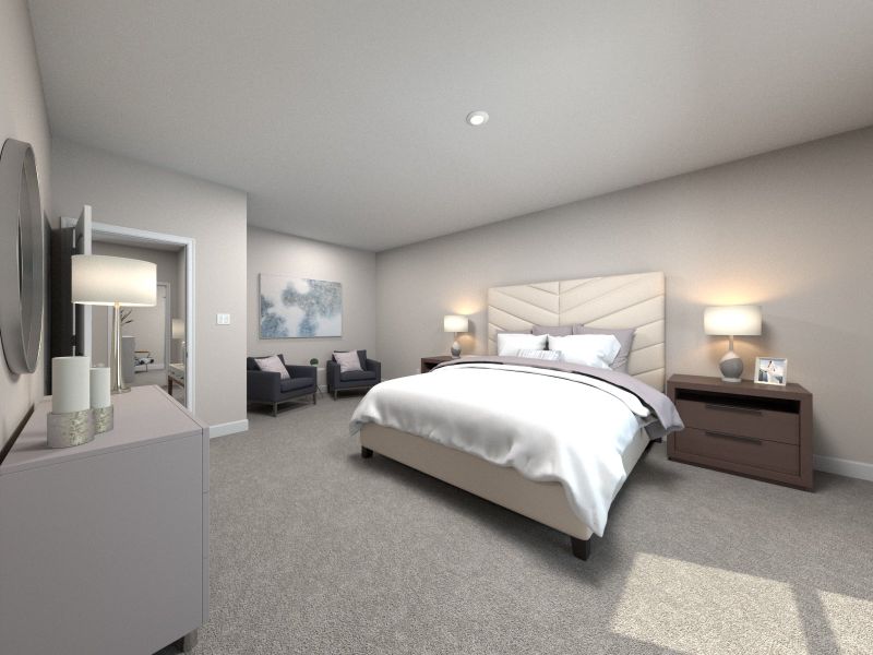 The primary bedroom offers a private retreat.