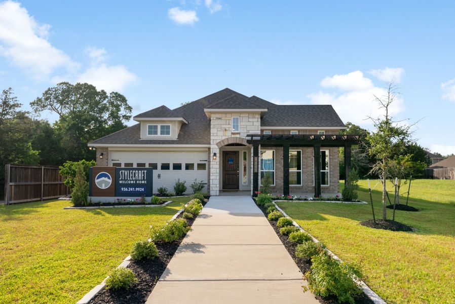 Front exterior of a home in the Yaupon Trails community, located in Bryan, TX (Image 2). Front exterior of a home in the Yaupon Trails community, located in Bryan, TX (Image 2).