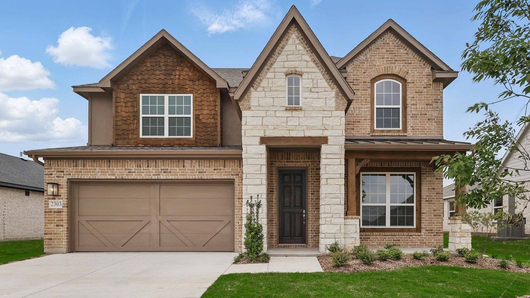 Front exterior of a home in the Westside Preserve Premier community, located in Midlothian, TX (Image 1). Front exterior of a home in the Westside Preserve Premier community, located in Midlothian, TX (Image 1).