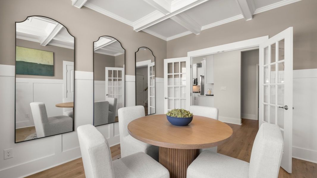 Furnished interior in a model home at Hamptons at Riverwood North in Dallas (Image 12).