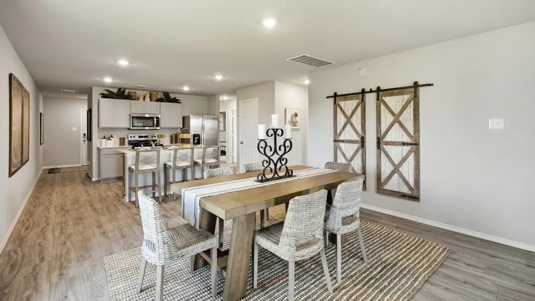 Furnished interior in a model home at Hidden Trails in Belton (Image 28).
