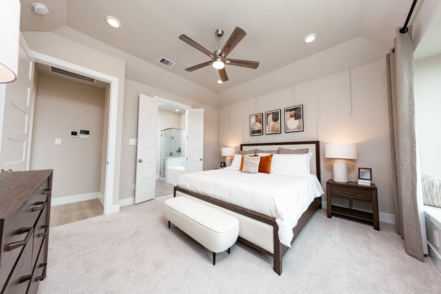 Furnished interior in a model home at Sienna: Signature Series in Missouri City (Image 11). Furnished interior in a model home at Sienna: Signature Series in Missouri City (Image 11).