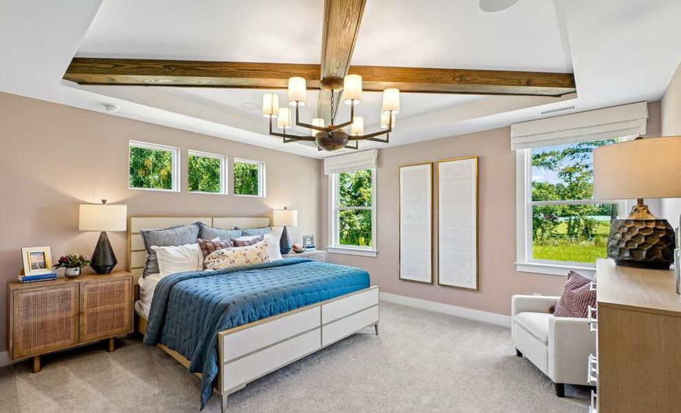 Furnished interior in a model home at High Springs in Clayton (Image 24).