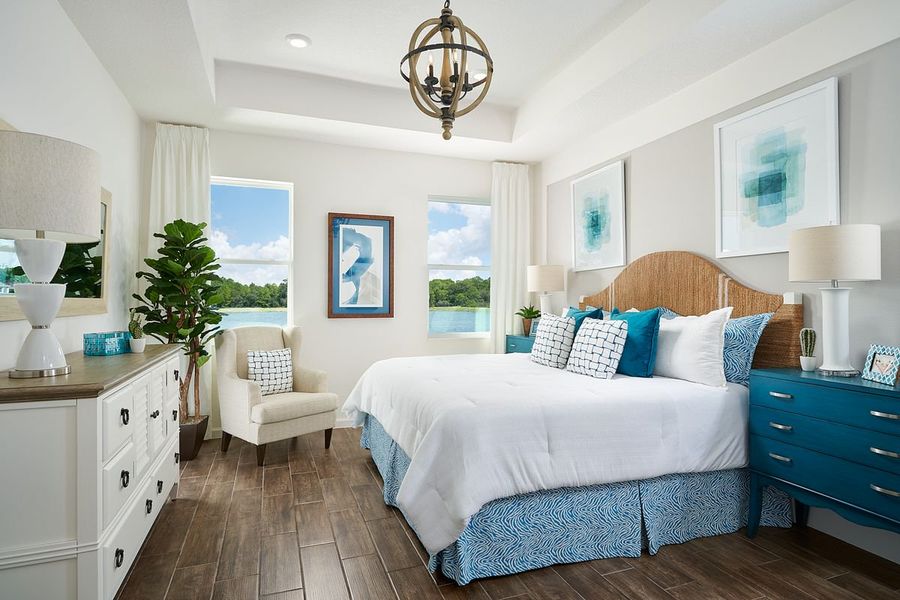 Furnished interior in a model home at Highfield at Twisted Oaks in Wildwood (Image 57).