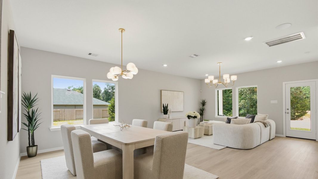 Furnished interior in a model home at East Williams Cove in Conroe (Image 7). Furnished interior in a model home at East Williams Cove in Conroe (Image 7).