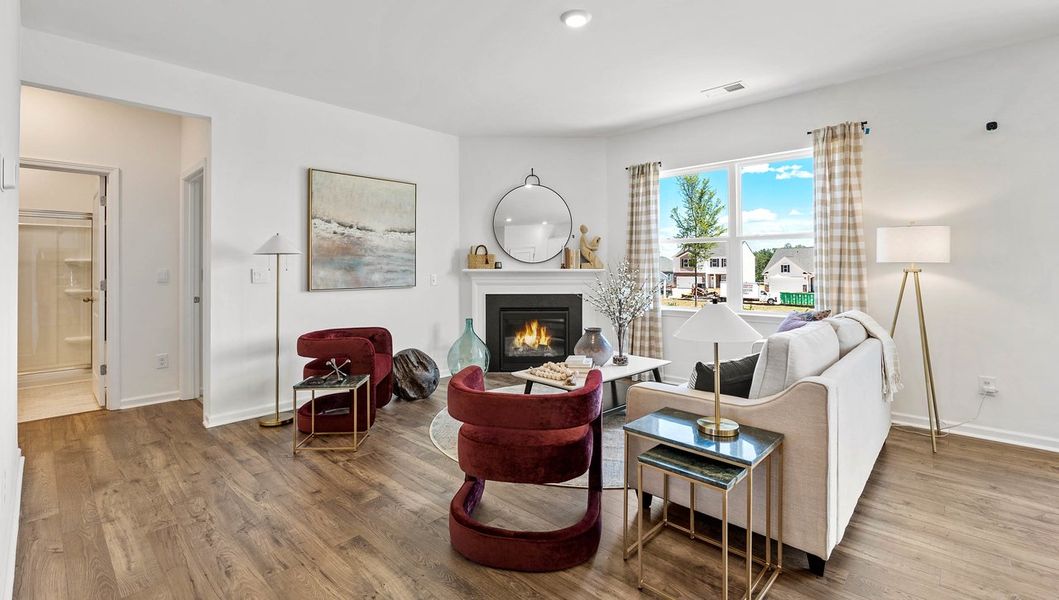 Furnished interior in a model home at Hunters Ridge in Woodruff (Image 6). Furnished interior in a model home at Hunters Ridge in Woodruff (Image 6).