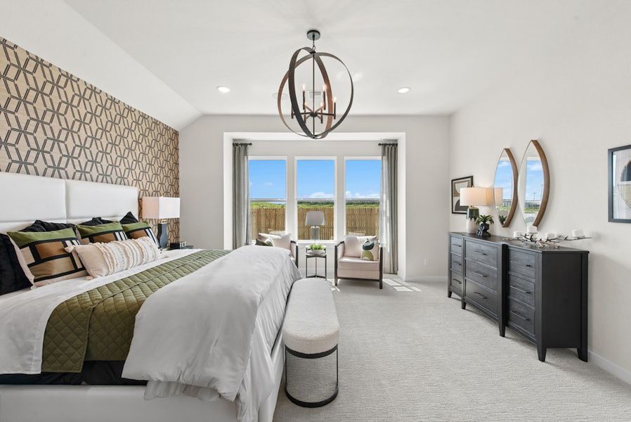 Furnished interior in a model home at East View Farms in Georgetown (Image 18).
