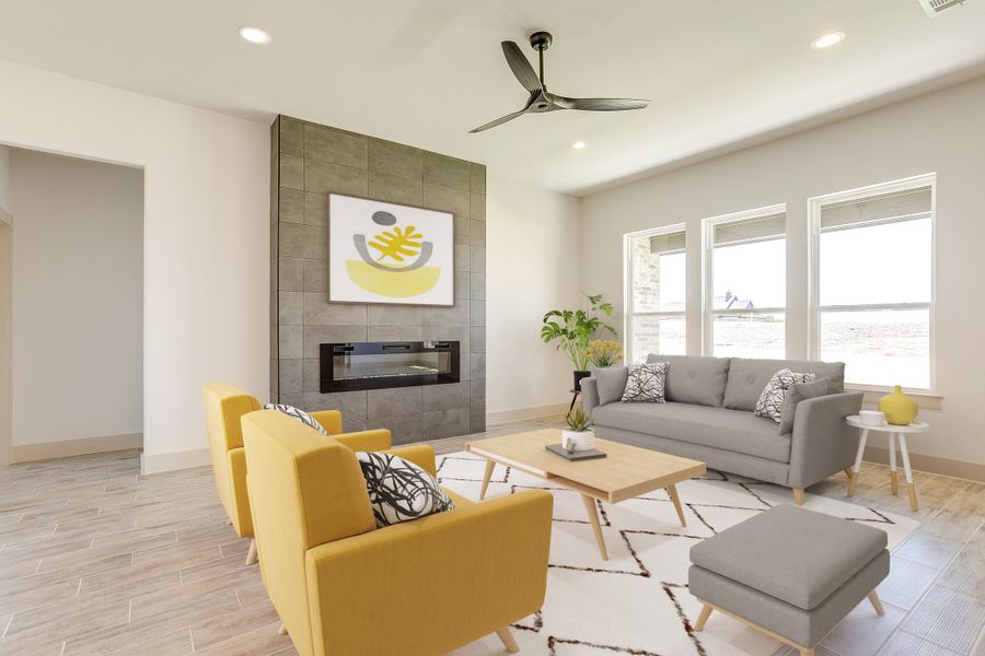 Furnished interior in a model home at Whispering Winds in Springtown (Image 5).