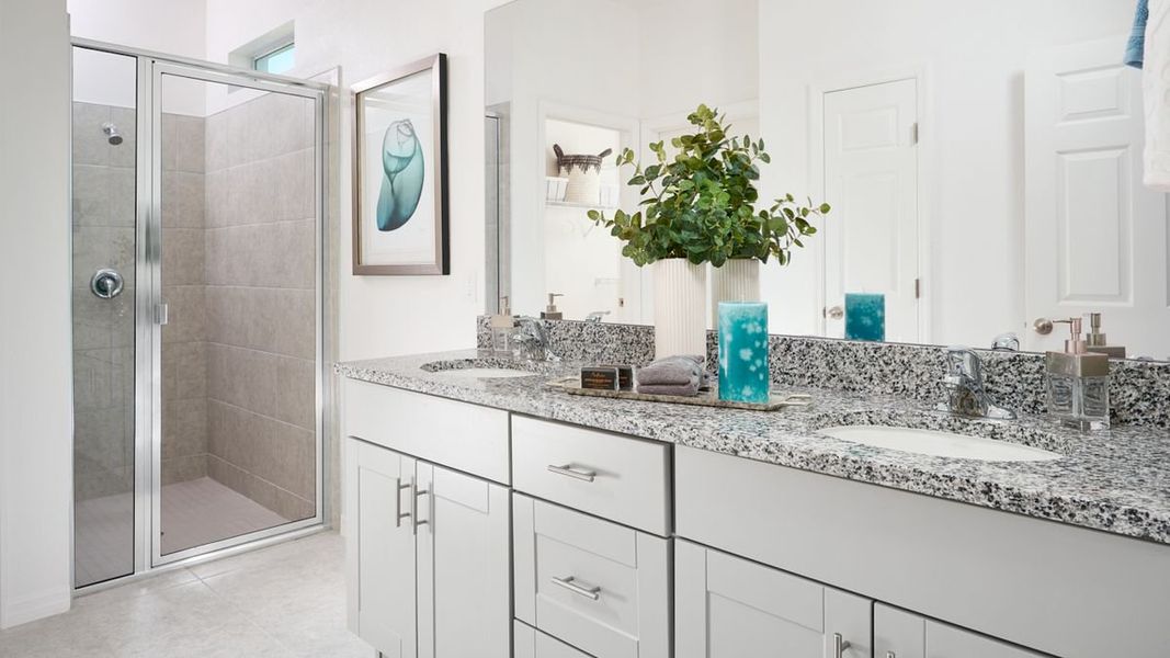 Furnished interior in a model home at Cypress Park Estates in Haines City (Image 32).
