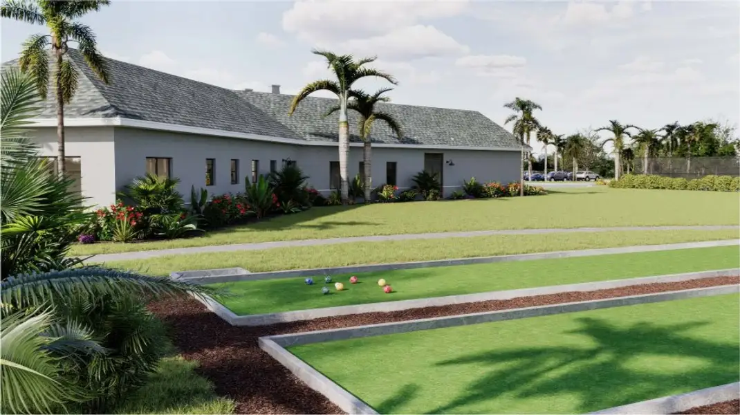 Timbers at Everlands Bocce Ball courts