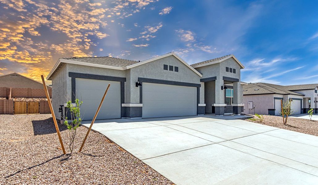 Front exterior of a home in the Sycamore Vista community, located in Vail, AZ (Image 9).