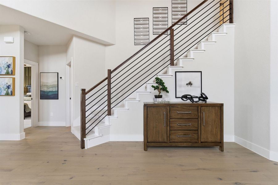 Furnished interior in a model home at Infinity Square in Kyle (Image 15).