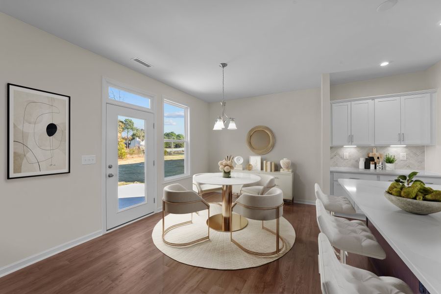 Furnished interior in a model home at Highgate in Clayton (Image 24). Furnished interior in a model home at Highgate in Clayton (Image 24).