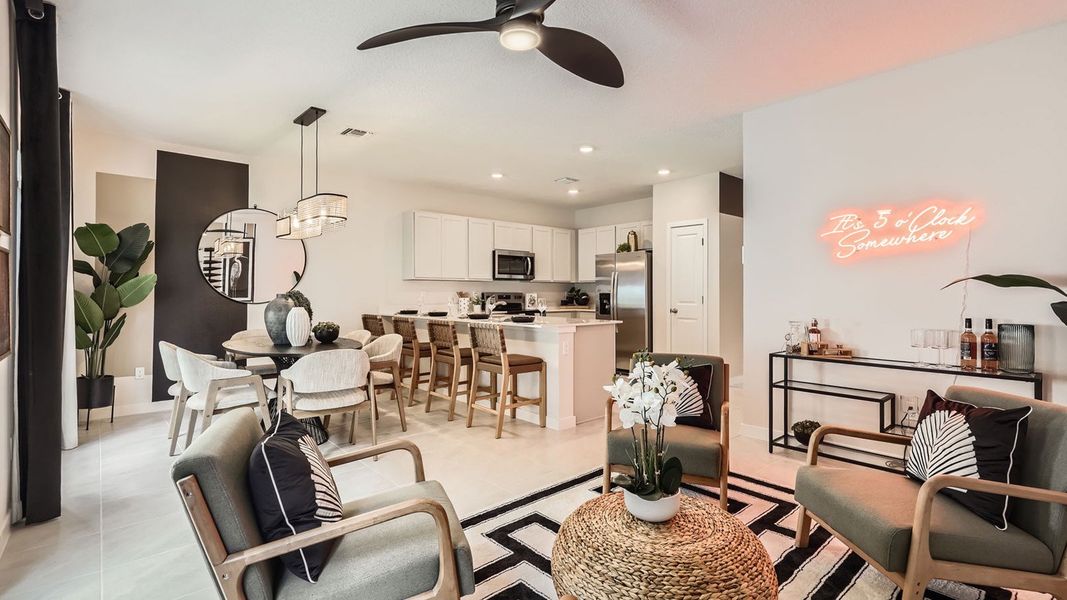 Furnished interior in a model home at Ashwood Cove in Lake Worth (Image 3).
