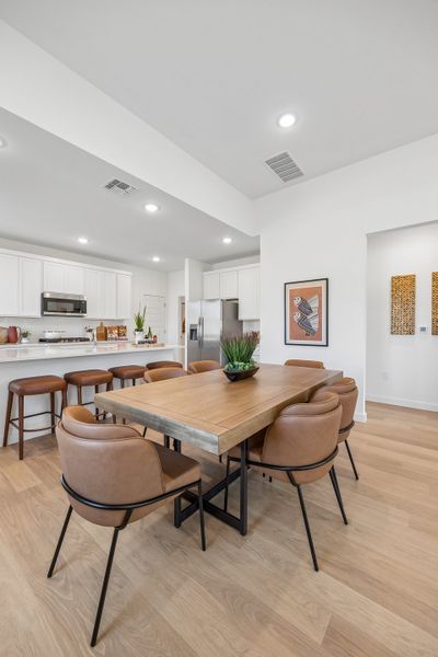 Furnished interior in a model home at Evelyn in Austin (Image 36).
