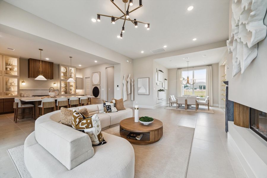 Furnished interior in a model home at ARTAVIA® - 65' Art in Conroe (Image 11).
